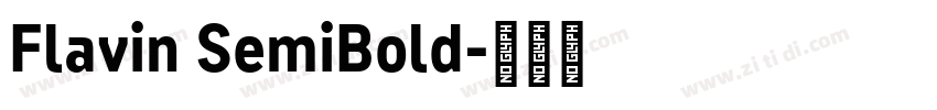Flavin SemiBold字体转换